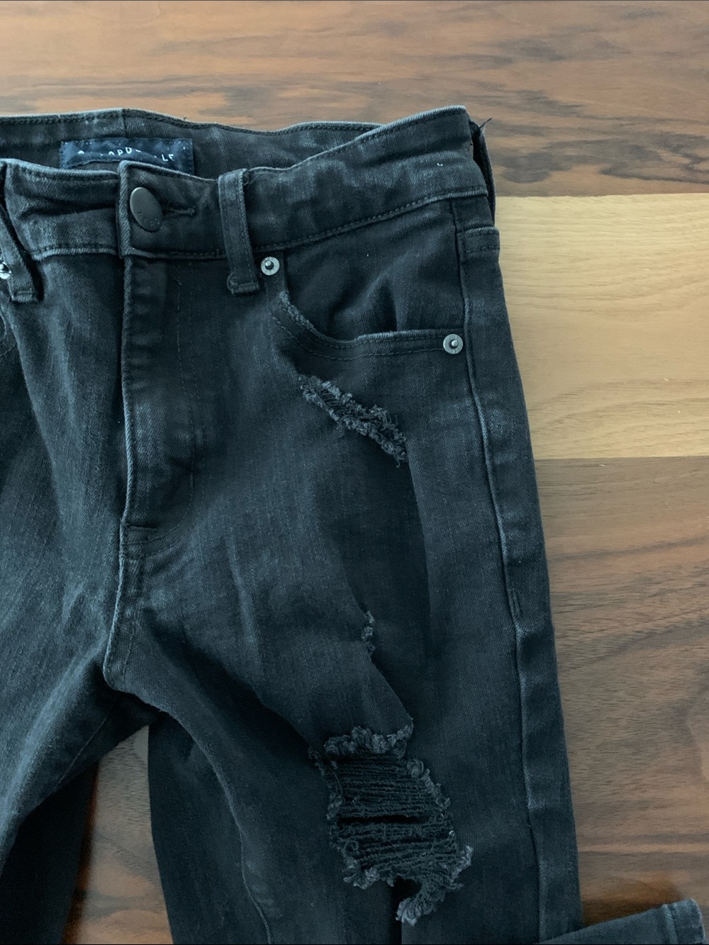 Aeropostale Black High Rise Distressed Jeggings Size 6 Regular - Picture 2 of 5